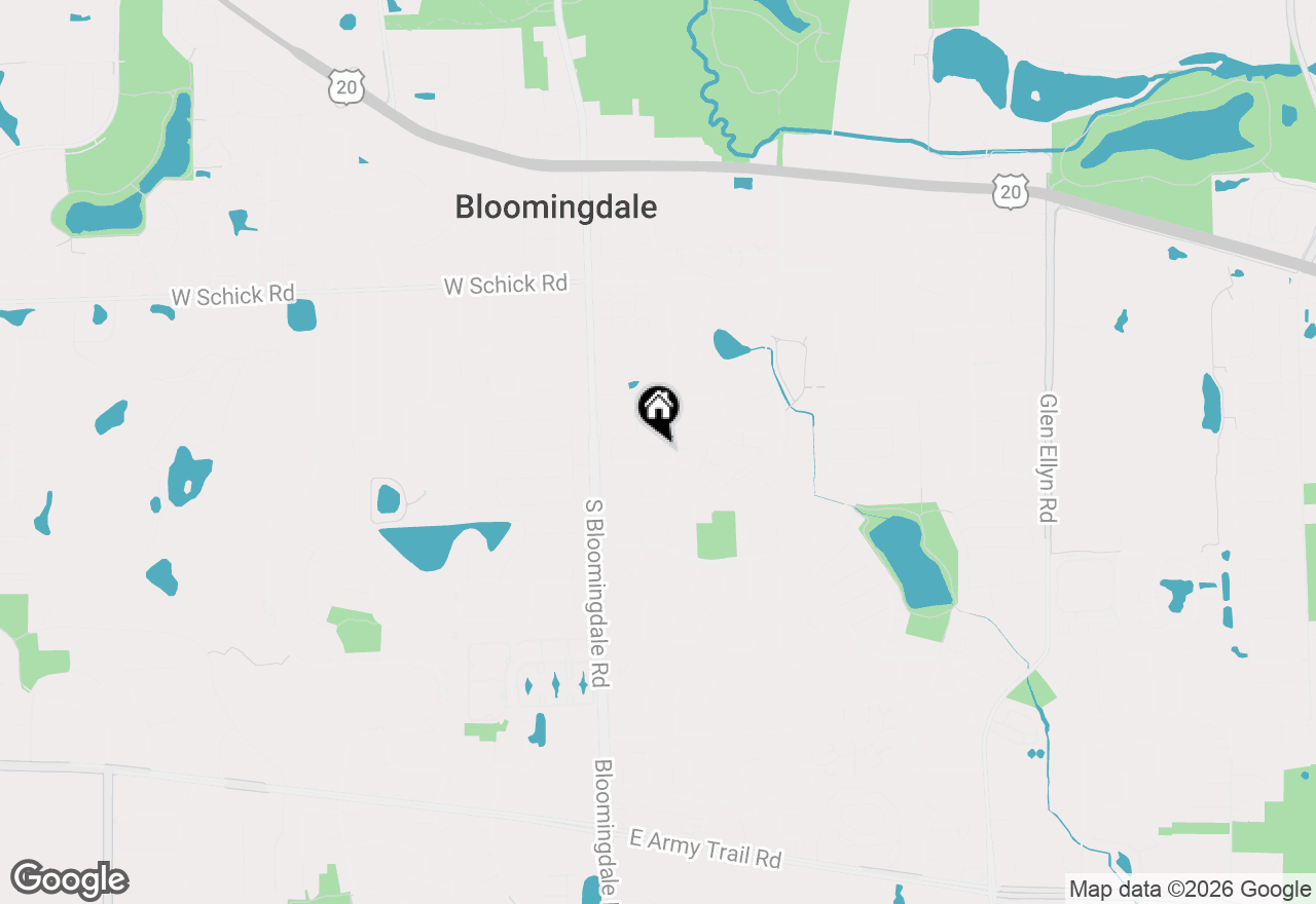 Map of 124 Fairlane Court #D, Bloomingdale, IL 60108