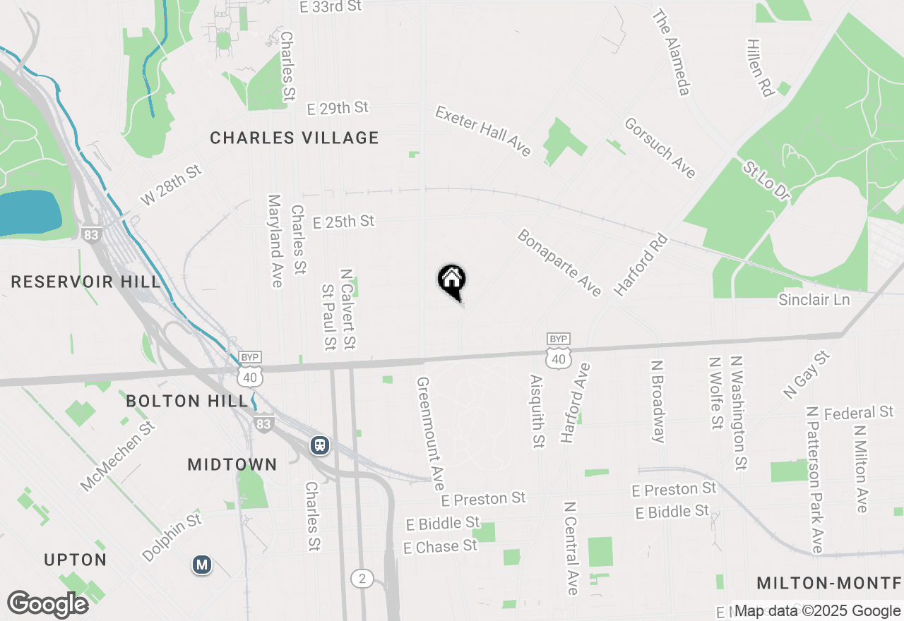 Map of 724 E 21st Street, Baltimore, MD 21218