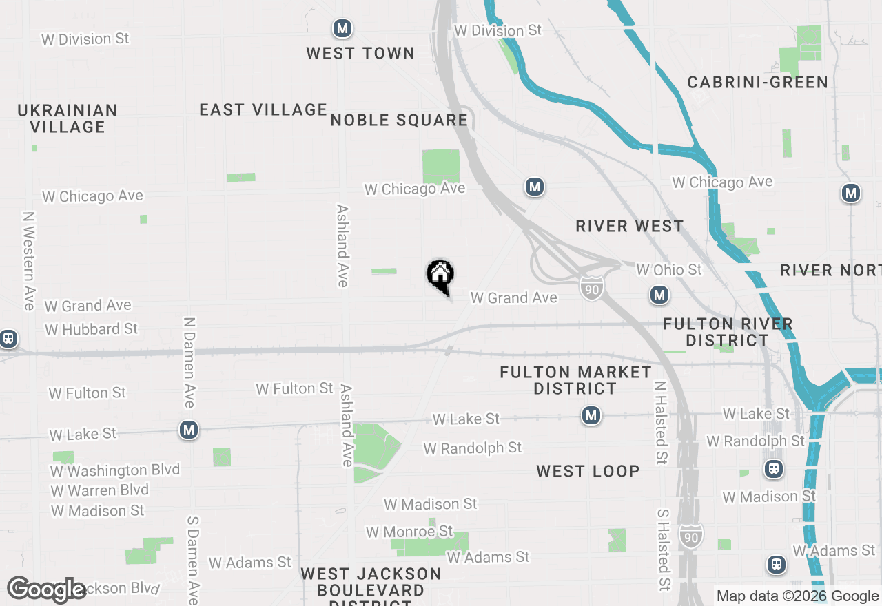 Map of 1359 W Grand Avenue #2, Chicago, IL 60642