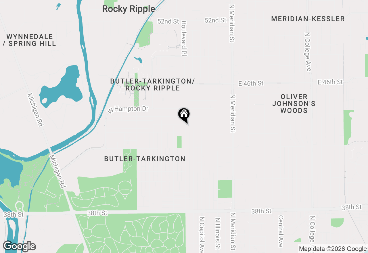 Map of 301 Berkley Road, Indianapolis, IN 46208