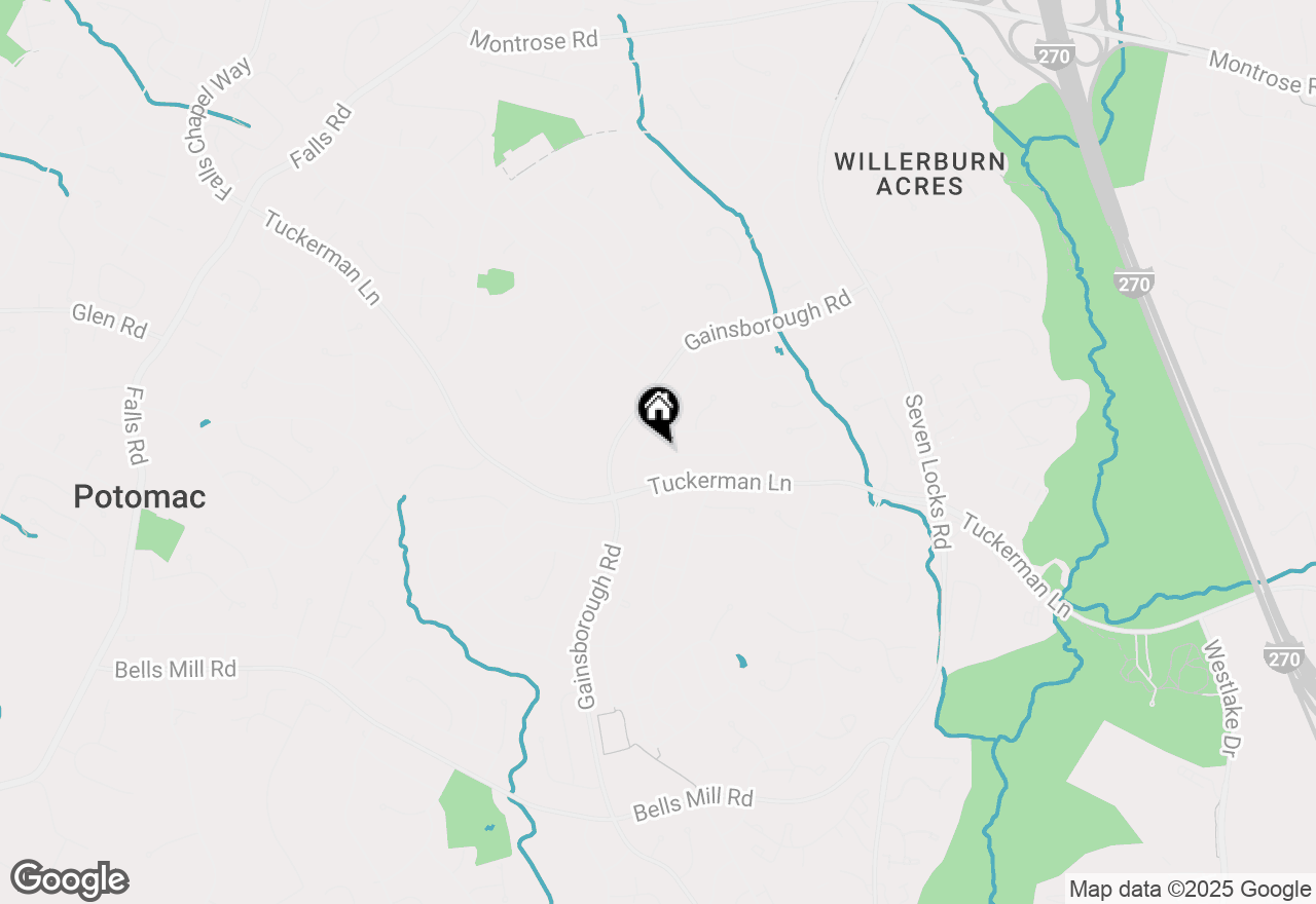 Map of 8321 Raymond Lane, Potomac, MD 20854