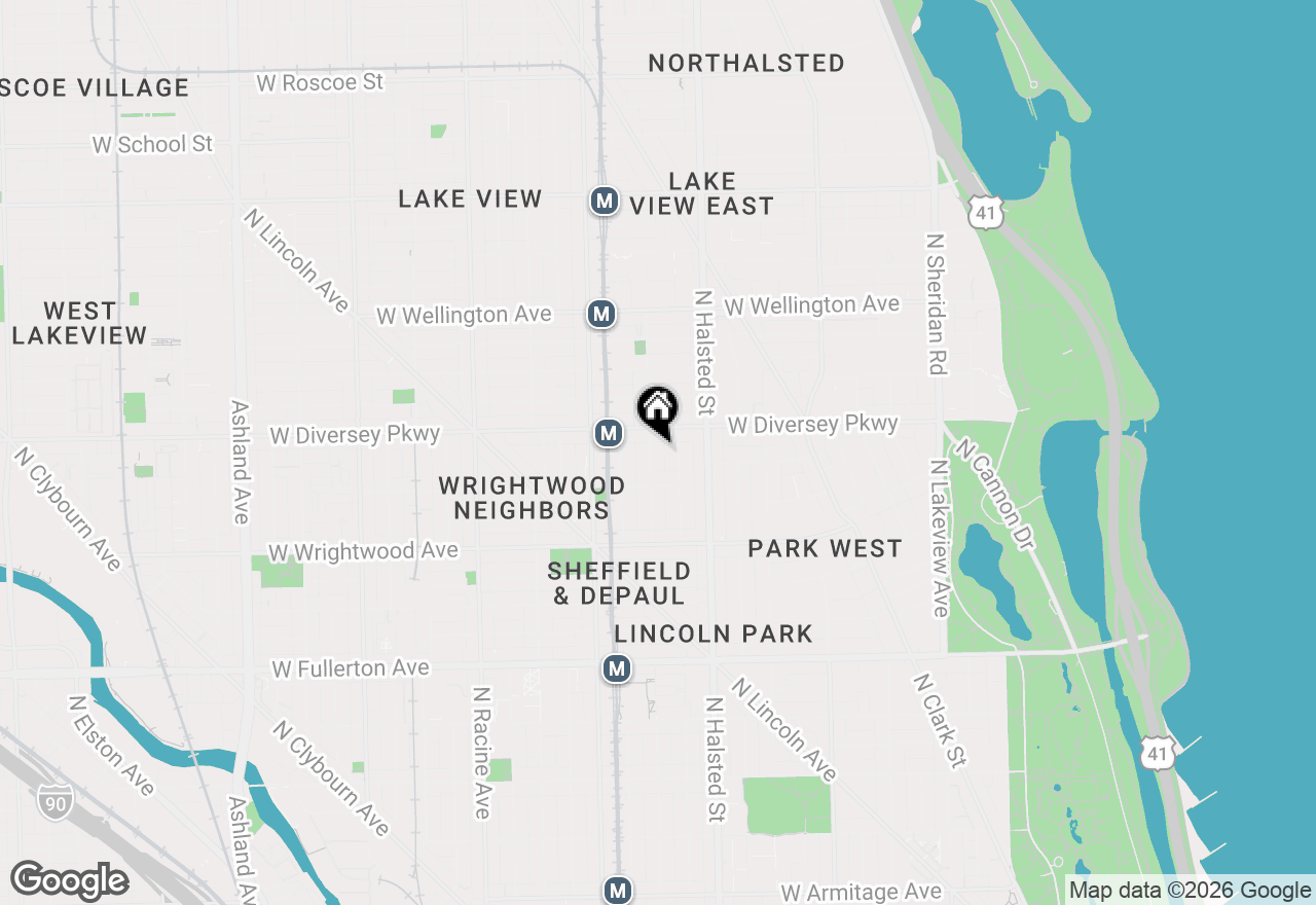 Map of 2735 N Mildred Avenue #2, Chicago, IL 60614