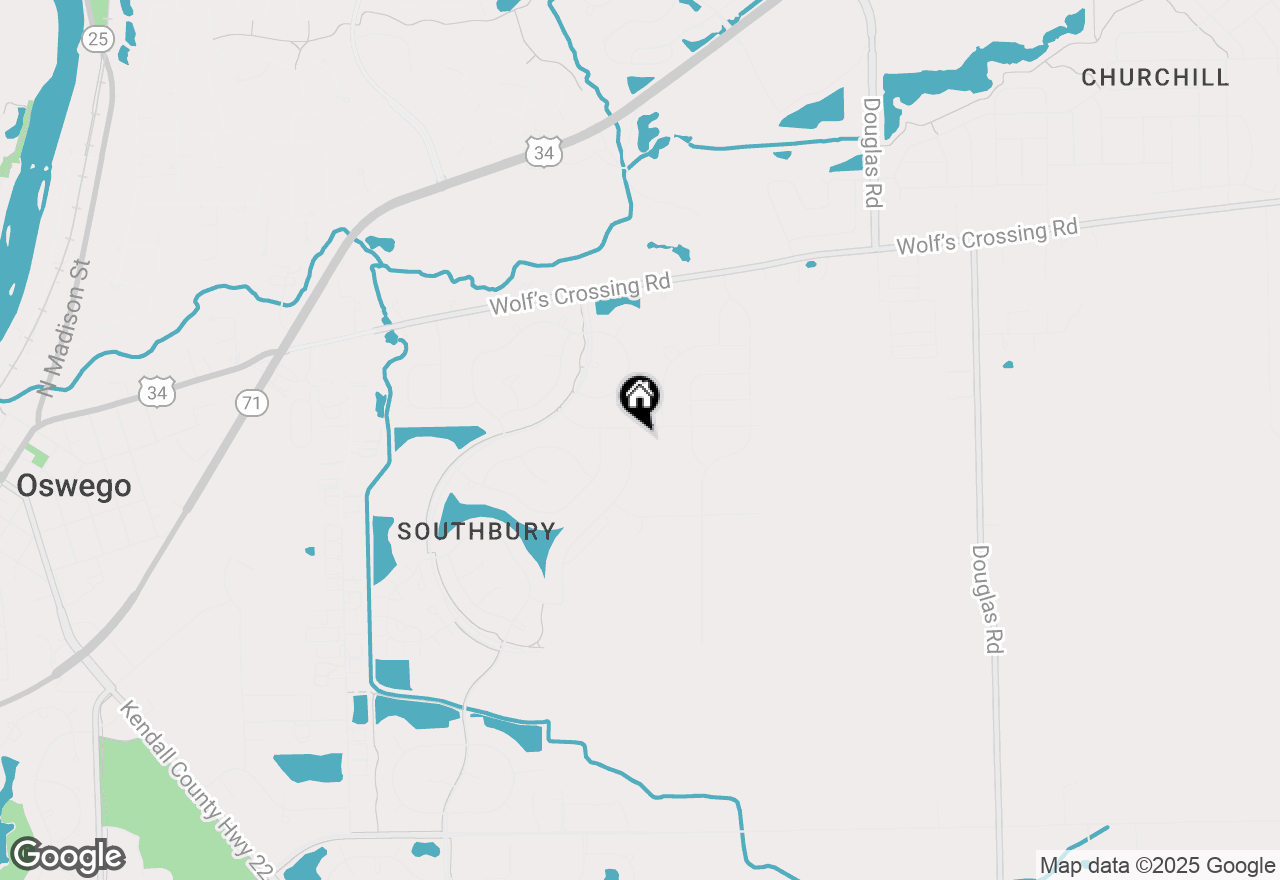 Map of 858 Preston Lane, Oswego, IL 60543