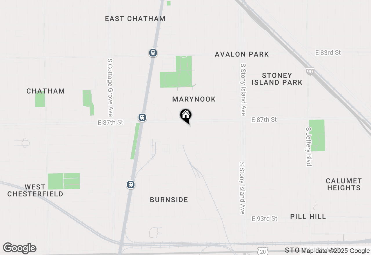 Map of 1228 E 87th Place, Chicago, IL 60619