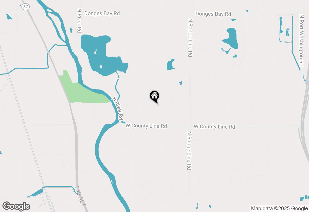 Map of 9719 N Lamplighter Ln, Mequon, WI 53092