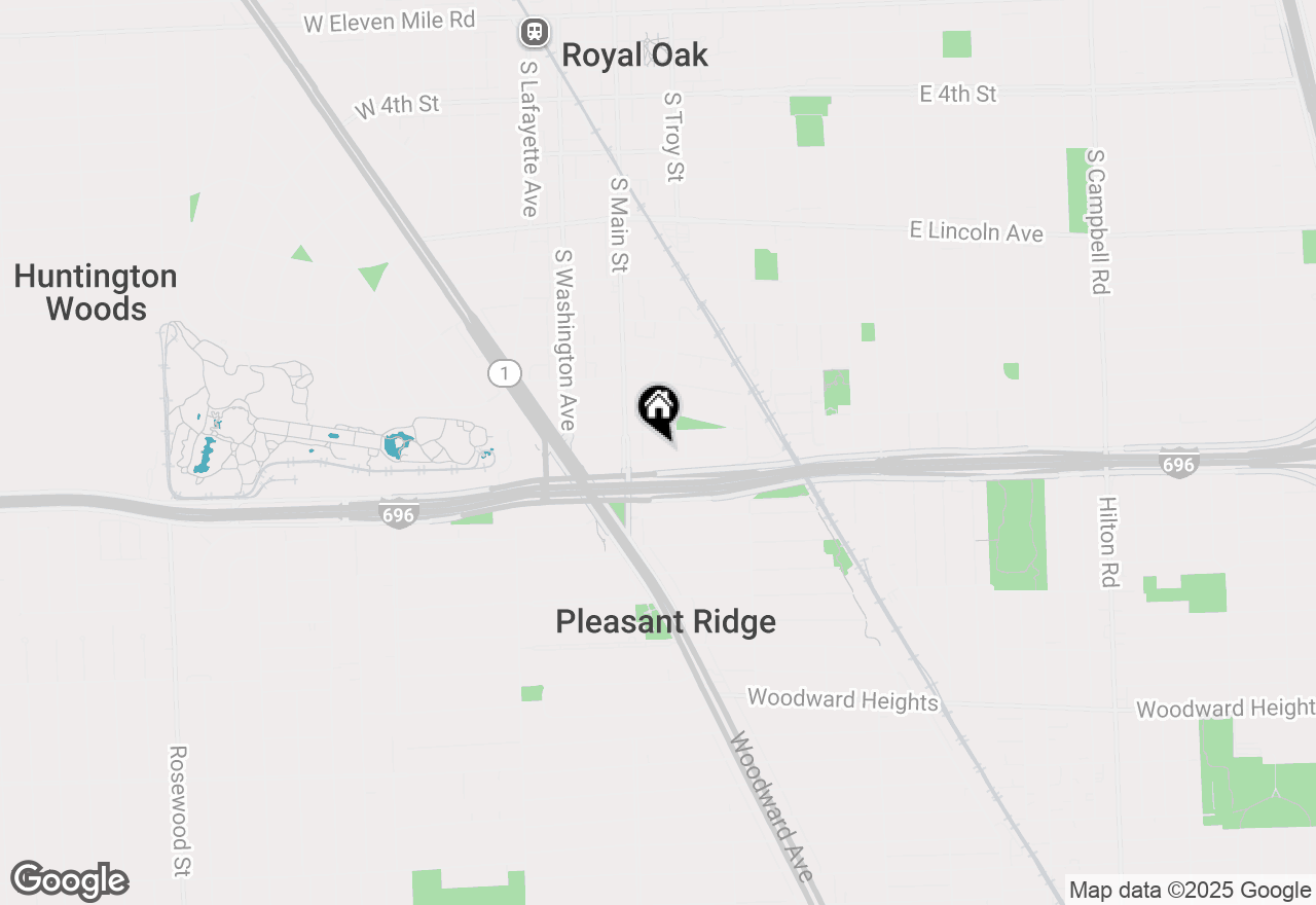 Map of 129 E Maryland Avenue, Royal Oak, MI 48067