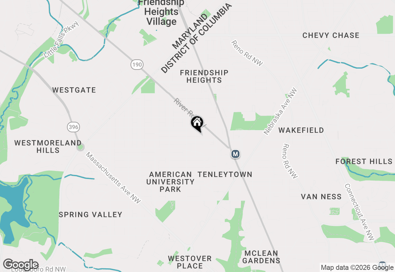 Map of 4611 43rd Place Nw, Washington, DC 20016