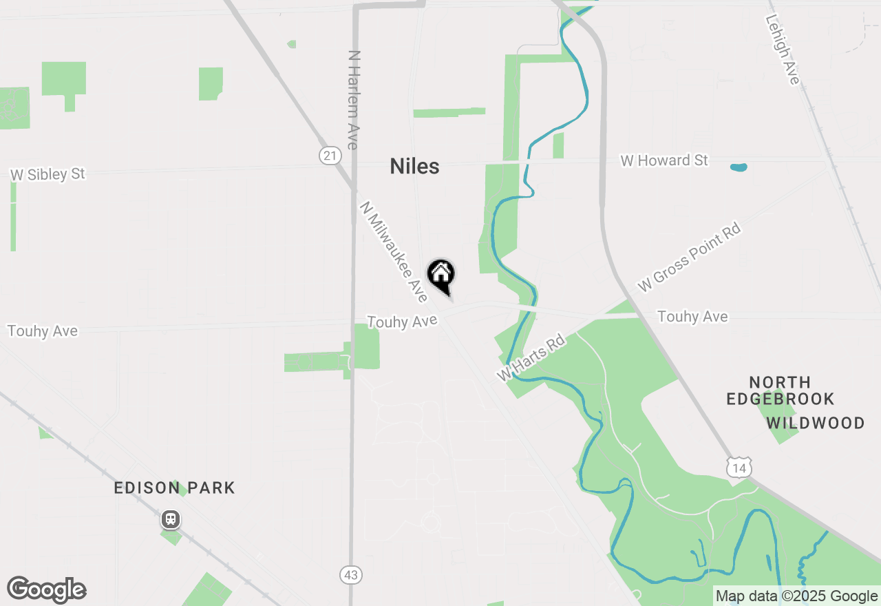 Map of 6980 W Touhy Avenue #509, Niles, IL 60714