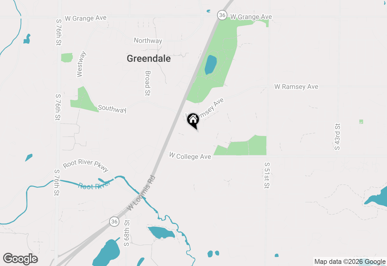 Map of 6004 Oriole Ln, Greendale, WI 53129