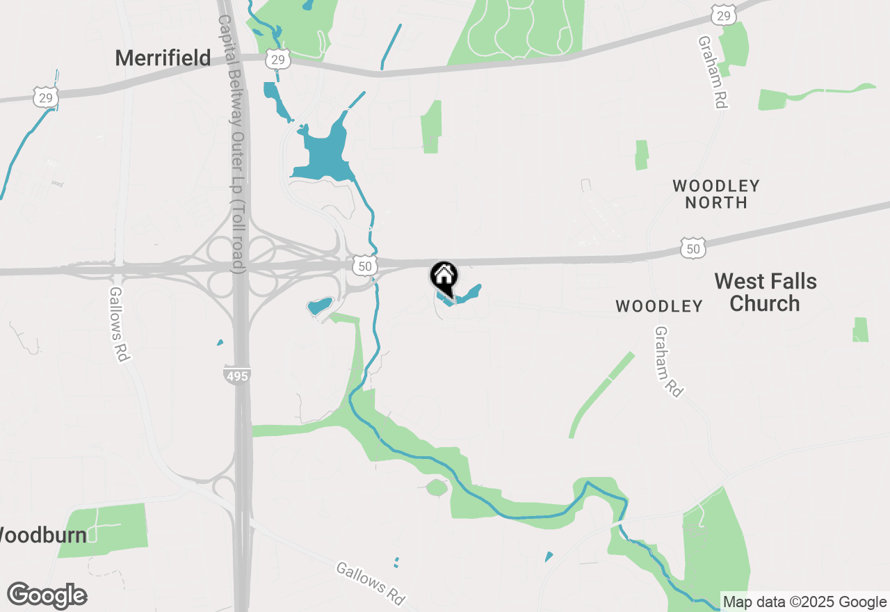 Map of 7604 Lakeside Village Drive, Falls Church, VA 22042