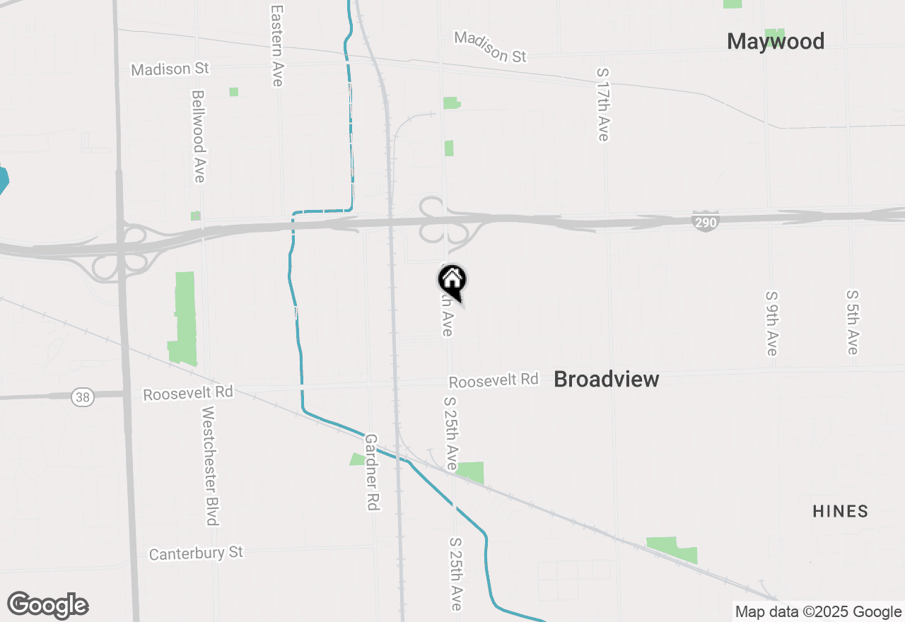 Map of 2011 S 25th Avenue, Broadview, IL 60155