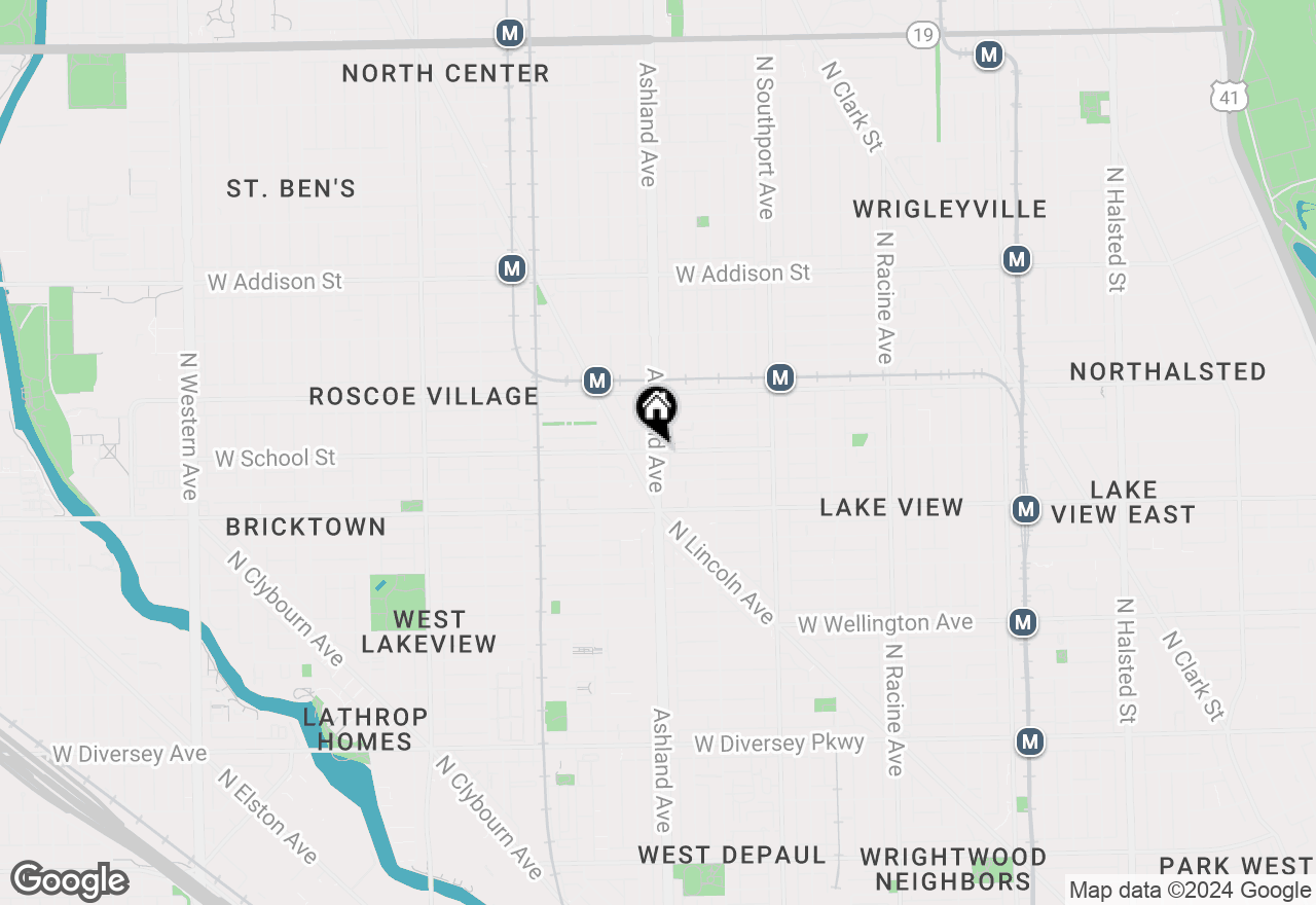 Map of 1601 W School #602, Chicago, IL 60657