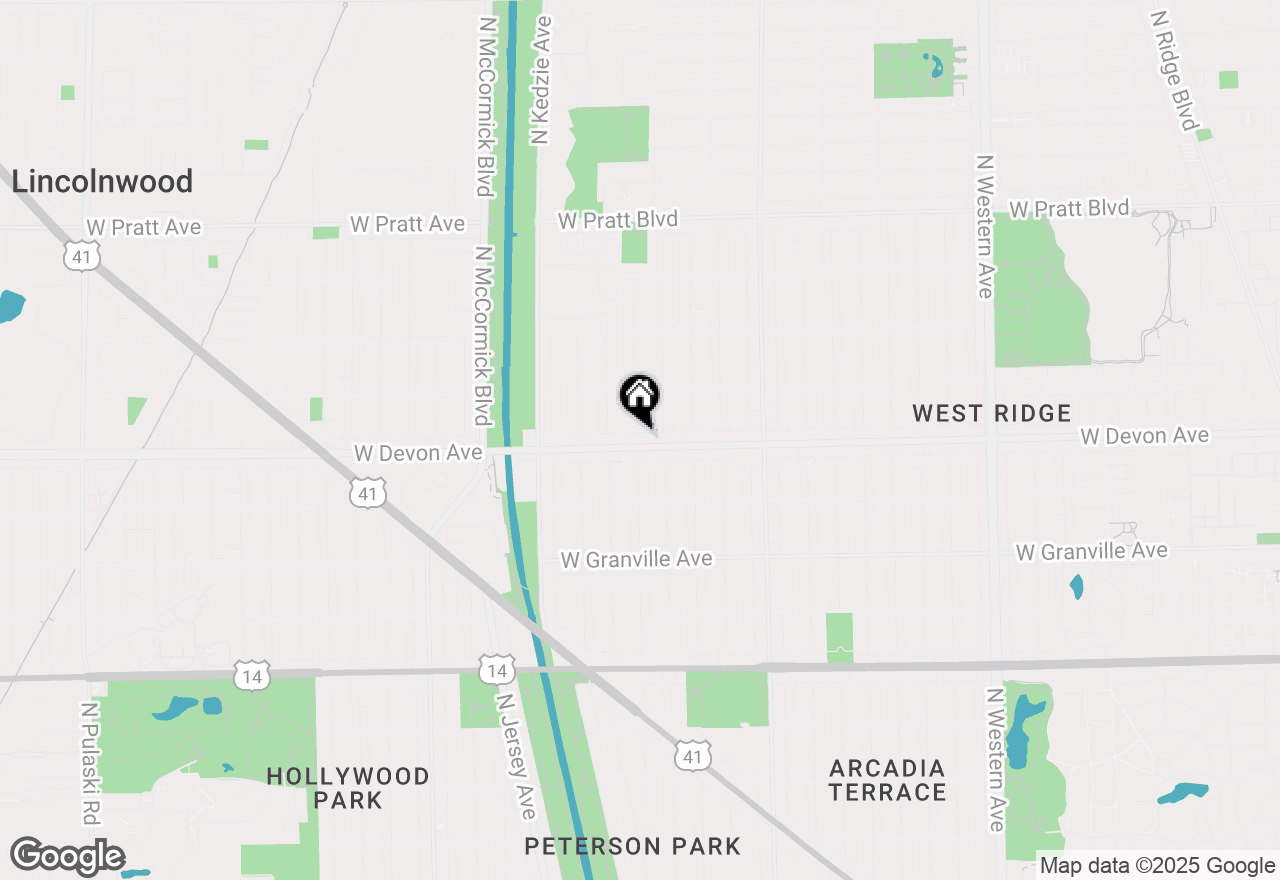 Map of 6400 N Sacramento Avenue #205, Chicago, IL 60645