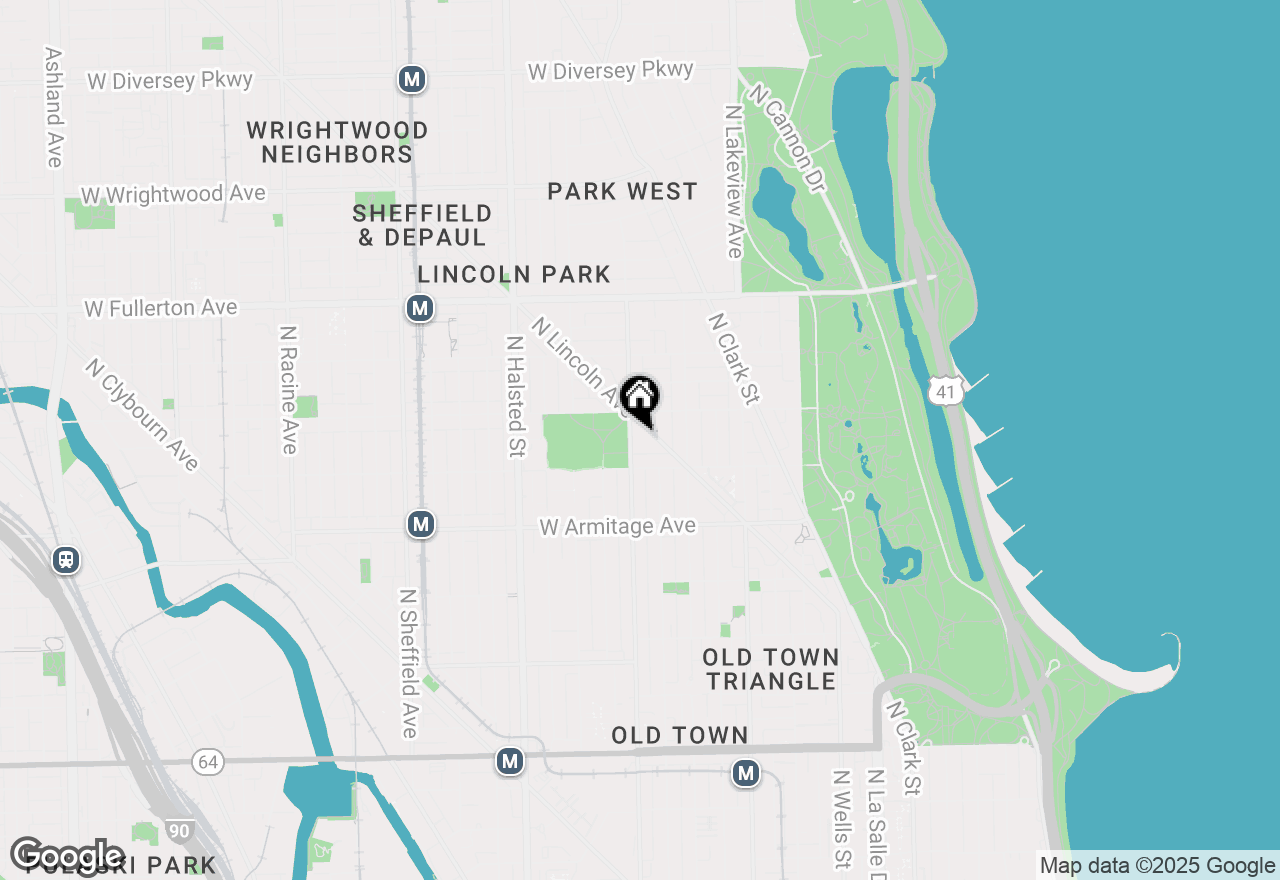 Map of 2131 N Larrabee Street #6206, Chicago, IL 60614