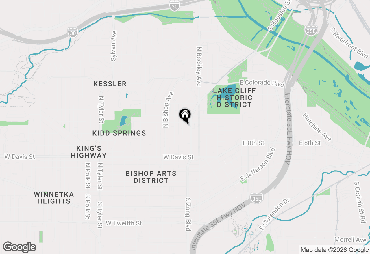 Map of 824 Elsbeth Street, Dallas, TX 75208