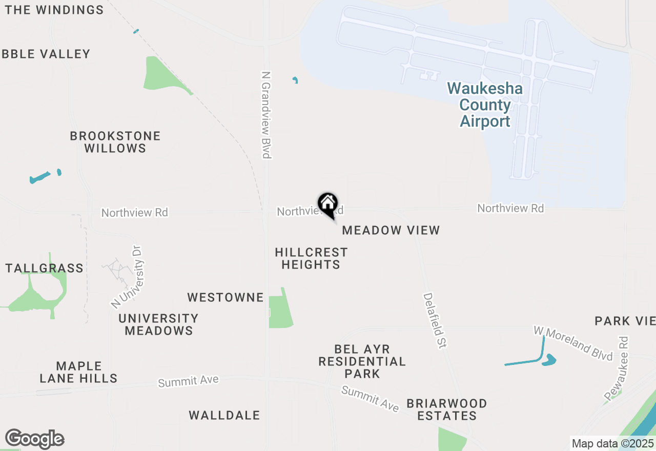 Map of 2107 Glenwall Dr, Waukesha, WI 53188