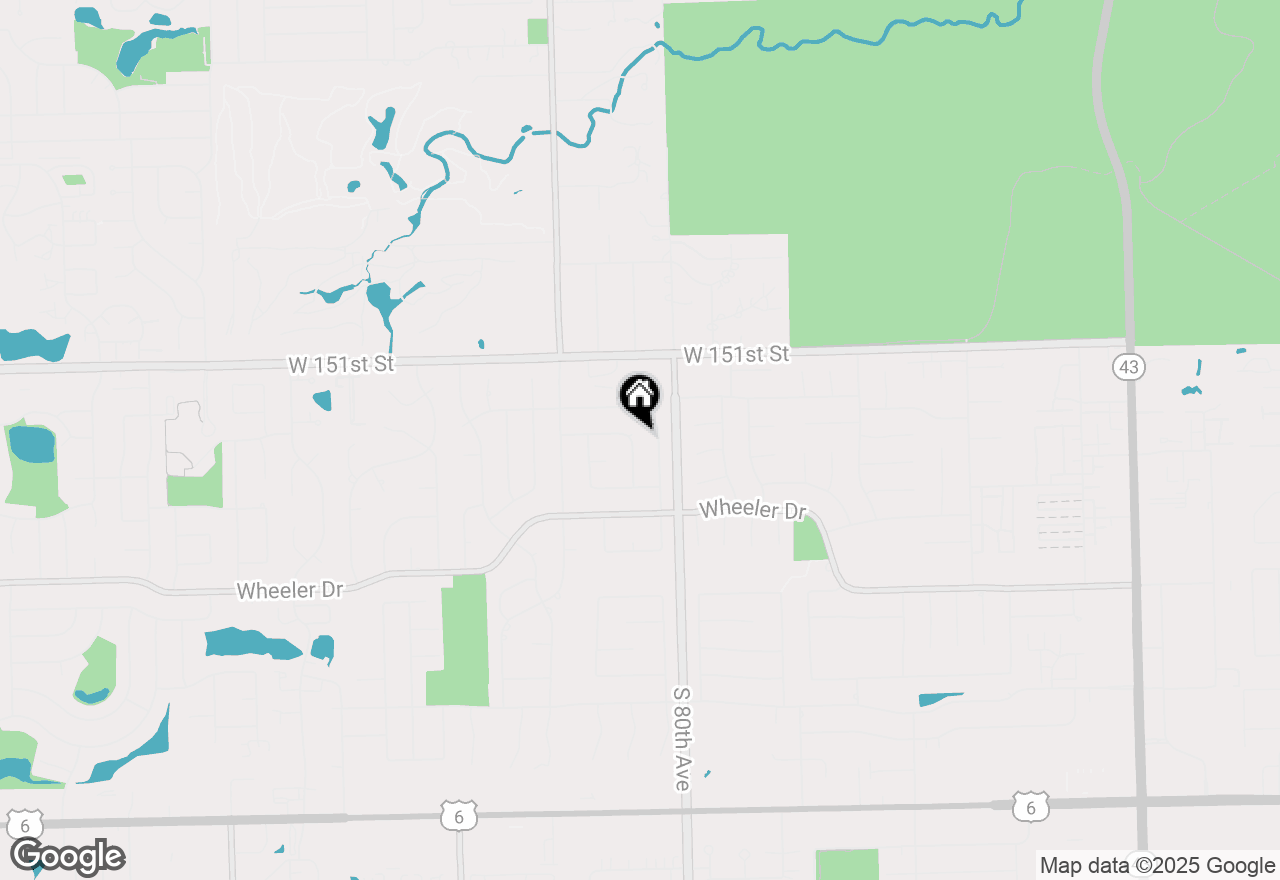 Map of 15229 Bunker Drive, Orland Park, IL 60462