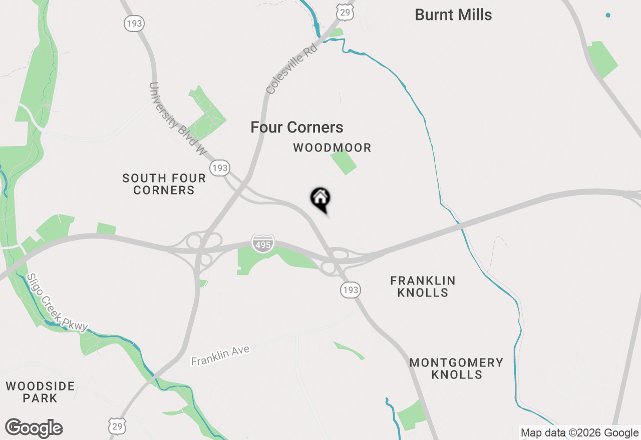 Map of 104 Williamsburg Drive, Silver Spring, MD 20901