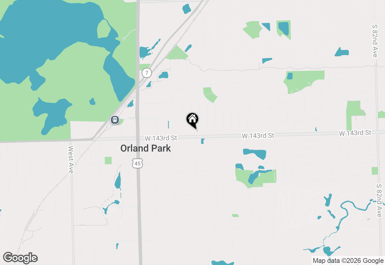 Map of 9245 Harlowe Lane, Orland Park, IL 60462