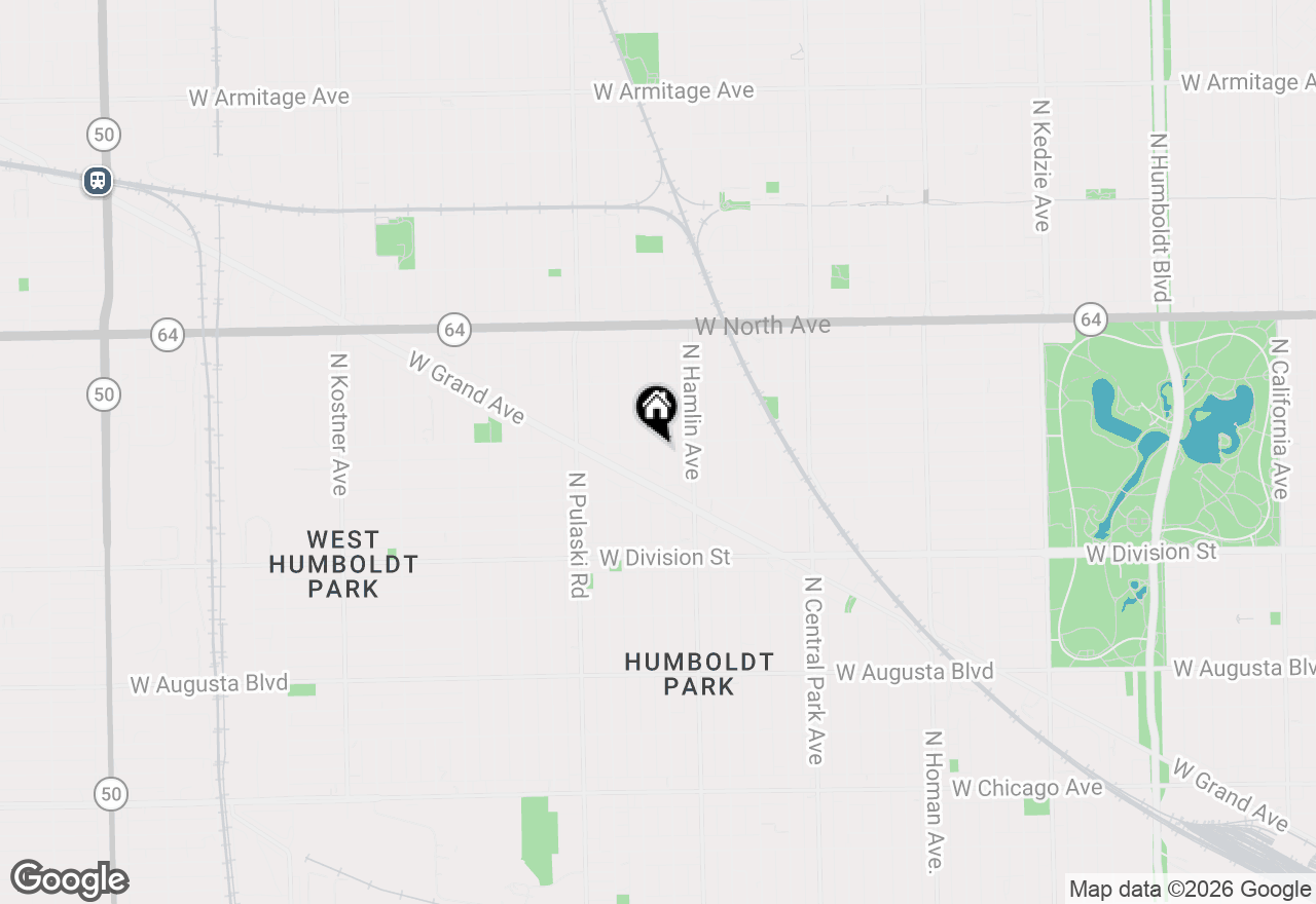 Map of 1340 N Avers Avenue, Chicago, IL 60651