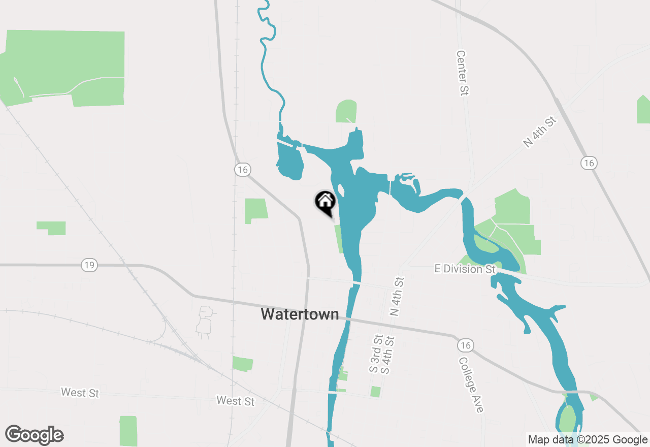 Map of 205 Elm St, Watertown, WI 53098