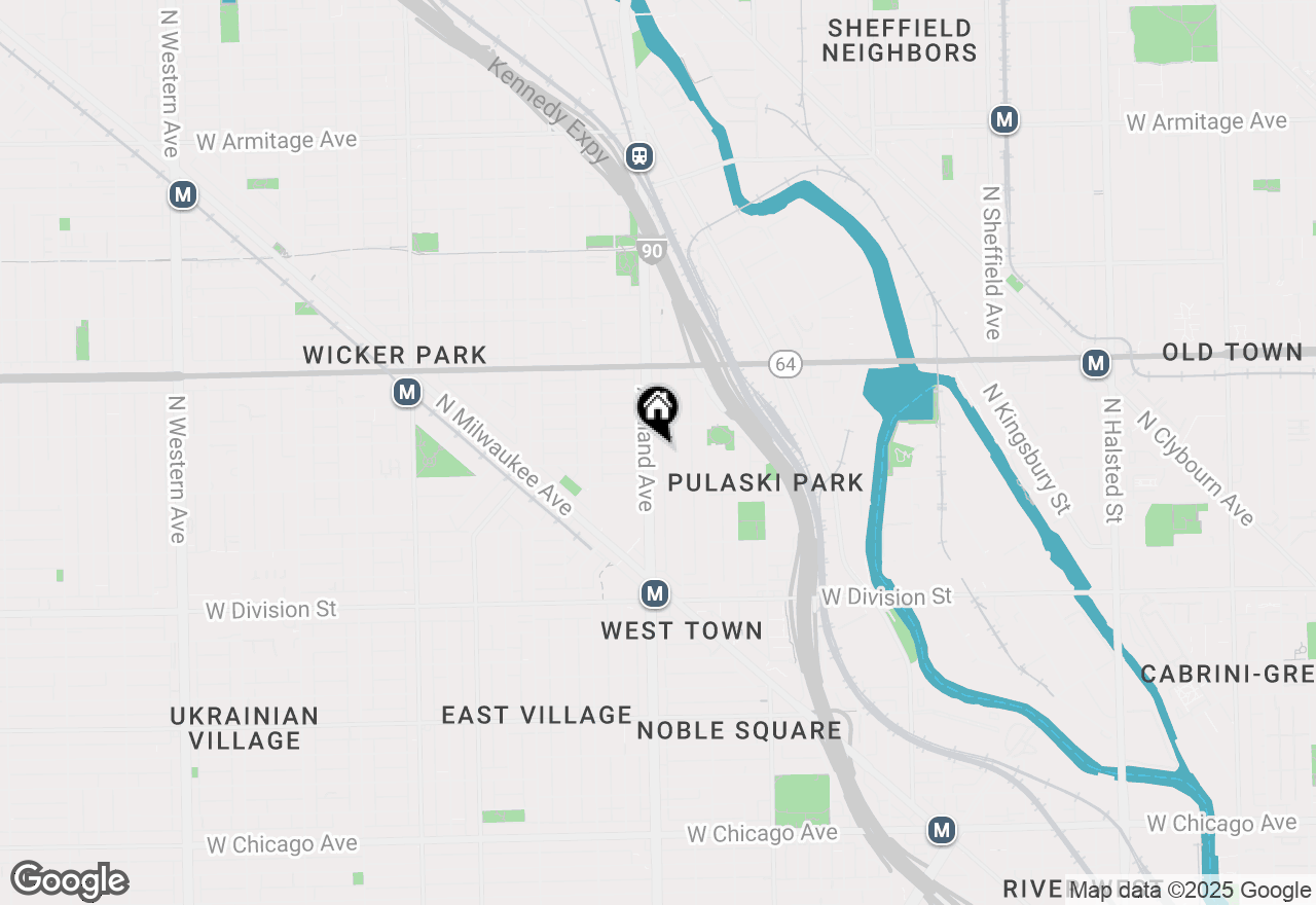Map of 1433 N Ashland Avenue #3W, Chicago, IL 60622