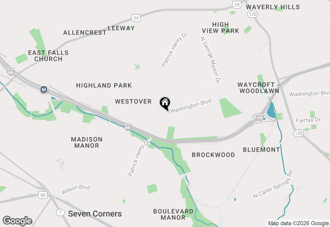 Map of 5734 Washington Boulevard, Arlington, VA 22205