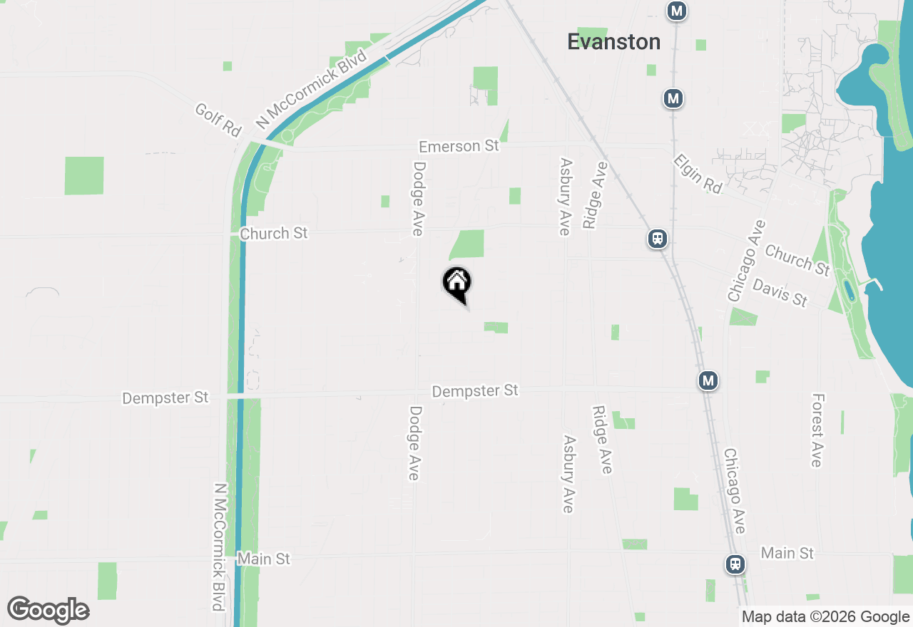 Map of 1460 Dewey Avenue, Evanston, IL 60201