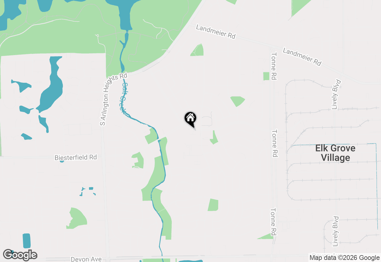 Map of 808 Banyan Drive, Elk Grove Village, IL 60007