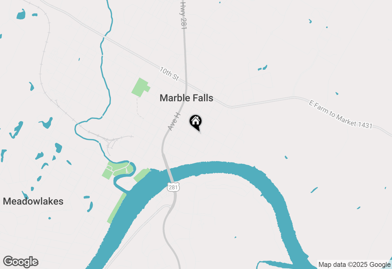 Map of 510 Avenue E, Marble Falls, TX 78654
