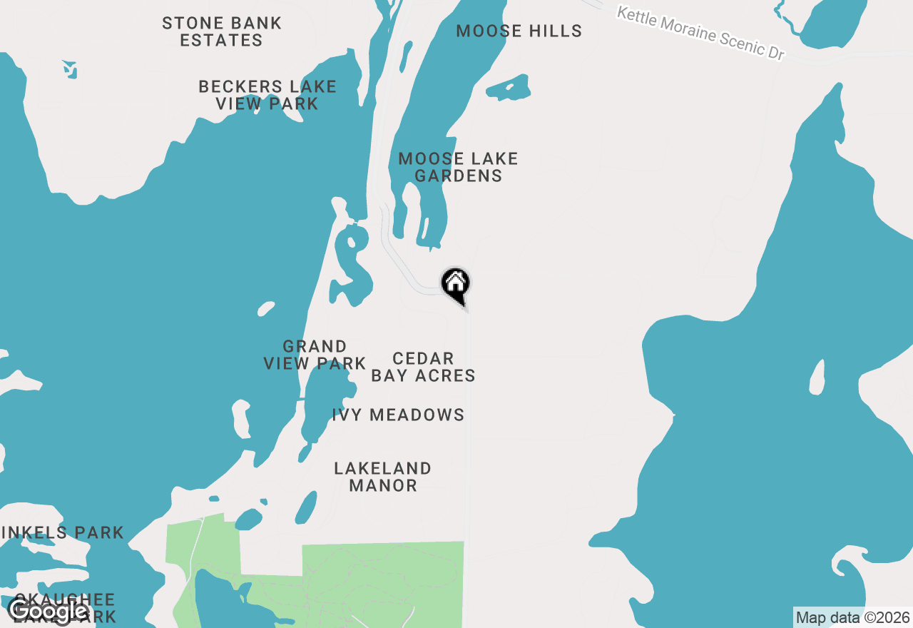 Map of W330N5888 Cedar Bay Dr, Nashotah, WI 53058