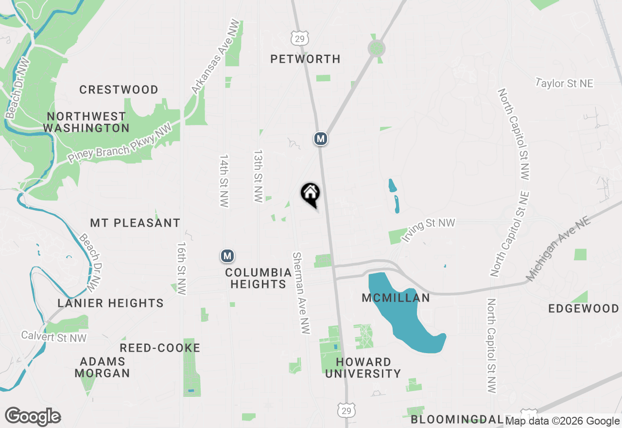 Map of 746 Morton Street Nw #1, Washington, DC 20010