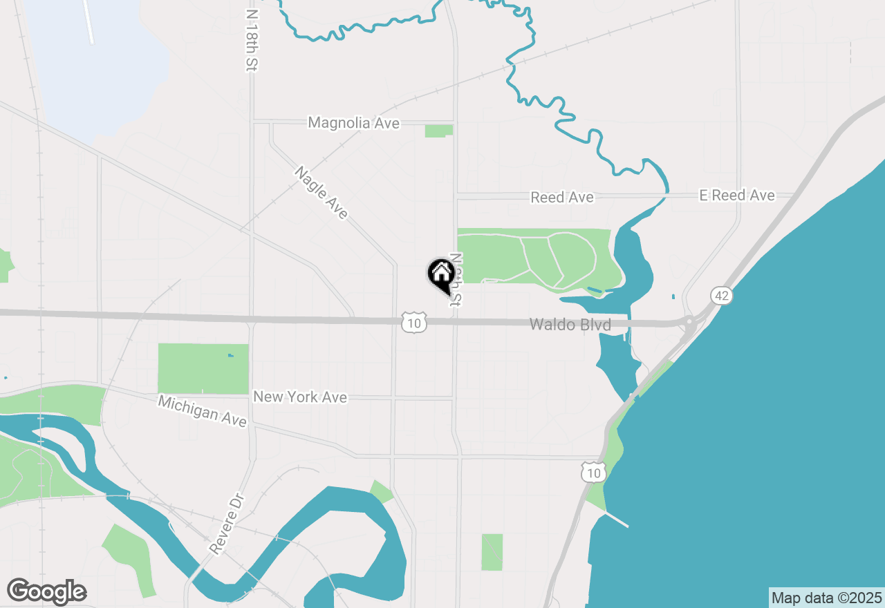 Map of 1117 N 9th St, Manitowoc, WI 54220