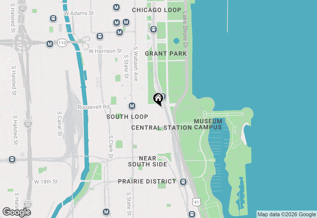 Map of 1201 S Prairie Avenue #3702, Chicago, IL 60605