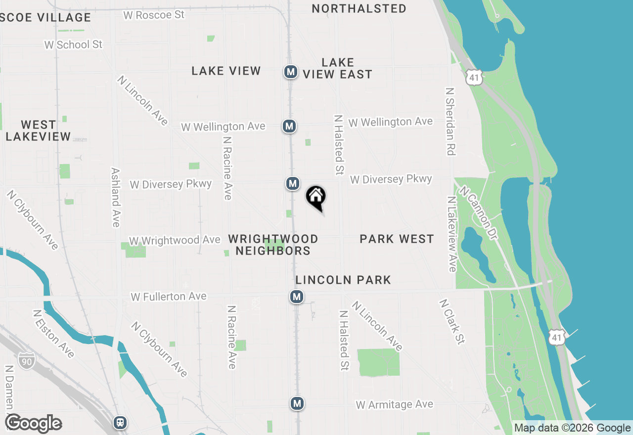 Map of 2643 N Mildred Avenue, Chicago, IL 60614