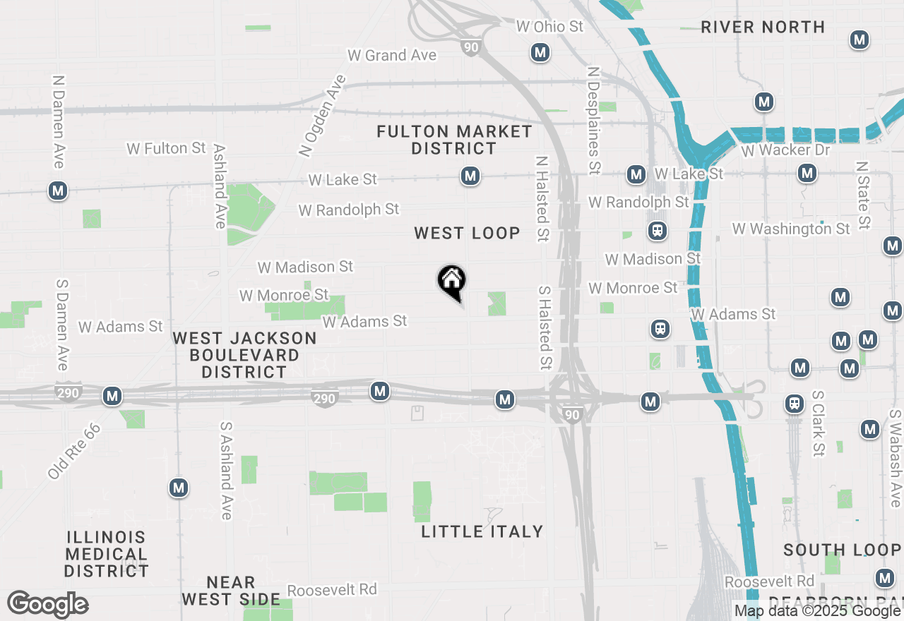 Map of 1040 W Adams Street #PM004, Chicago, IL 60607