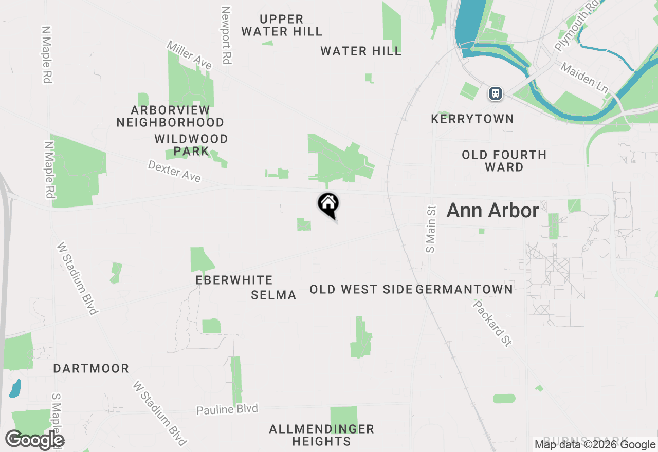 Map of 307 Mulholland Avenue, Ann Arbor, MI 48103