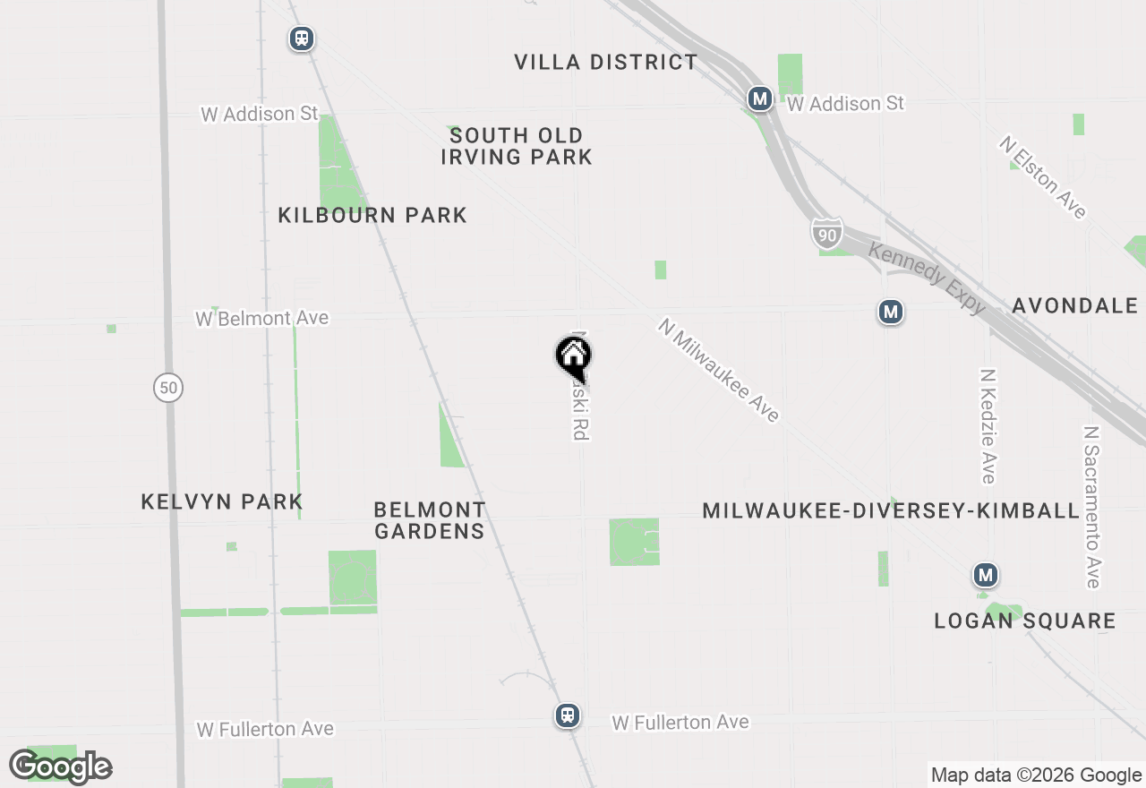Map of 3024 N Pulaski Road #4B, Chicago, IL 60641
