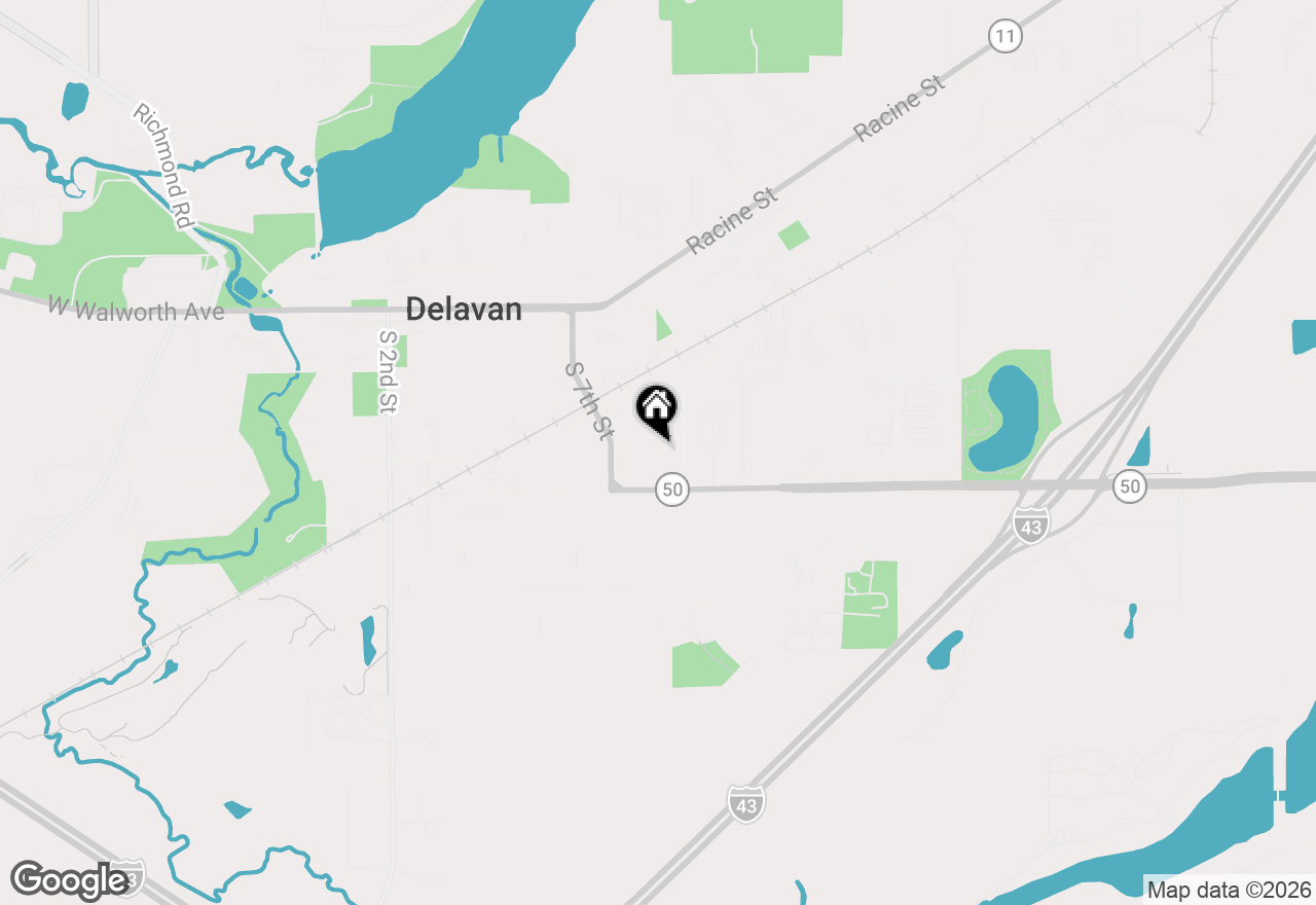 Map of 337 S Eighth St, Delavan, WI 53115