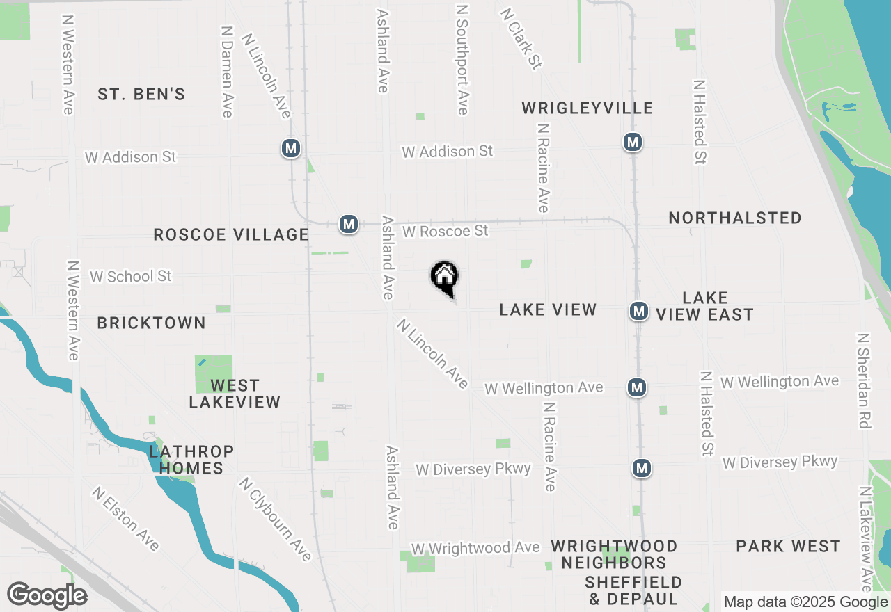 Map of 1436 W Belmont Avenue #G, Chicago, IL 60657