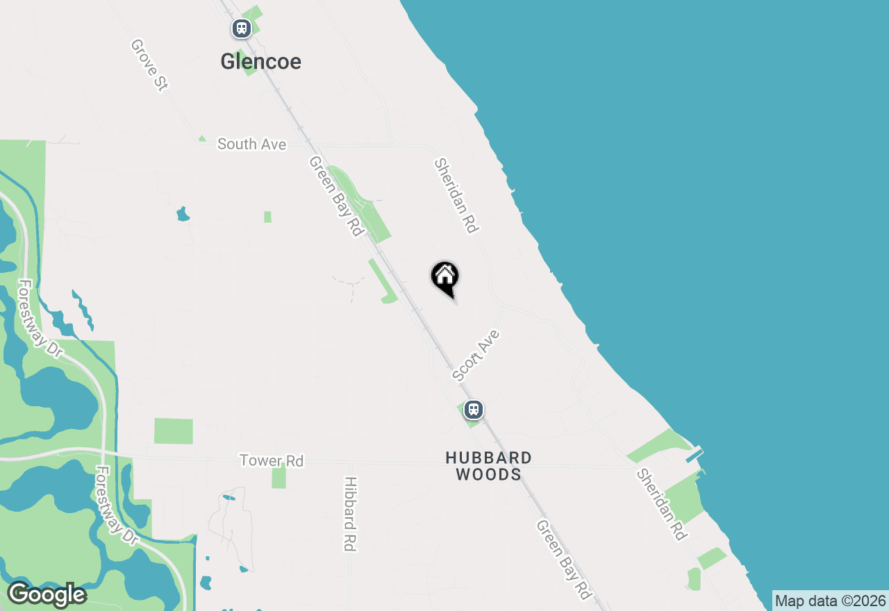 Map of 250 Woodlawn Avenue, Winnetka, IL 60093