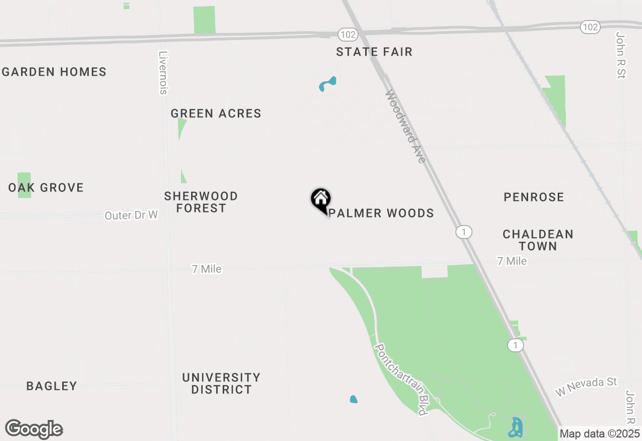 Map of 19366 Lucerne Drive, Detroit, MI 48203