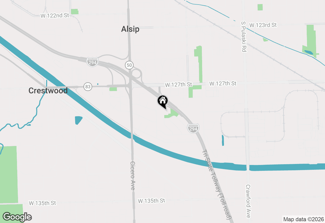 Map of 4549 W 128th Street, Alsip, IL 60803
