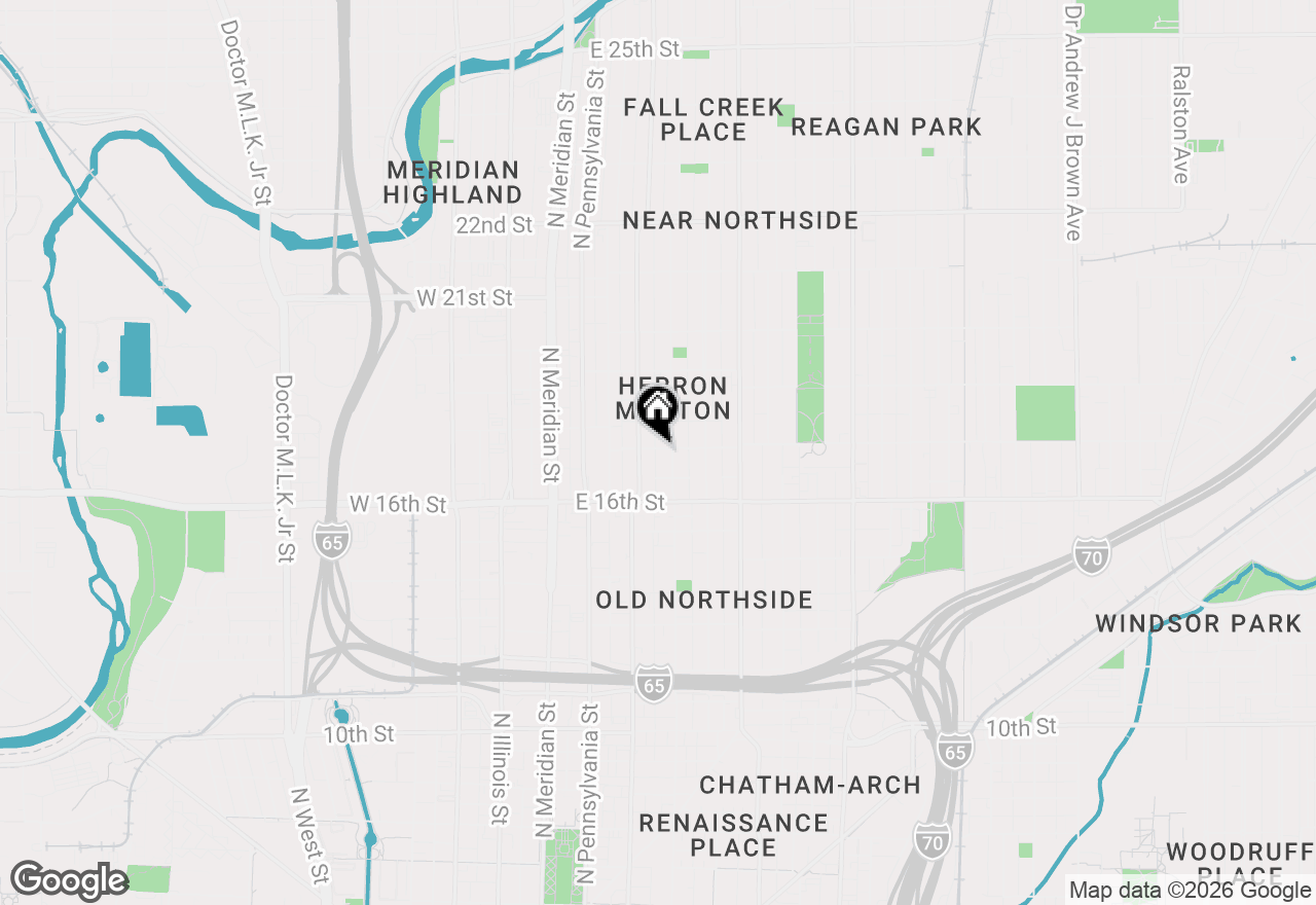 Map of 219 E 17th Street, Indianapolis, IN 46202