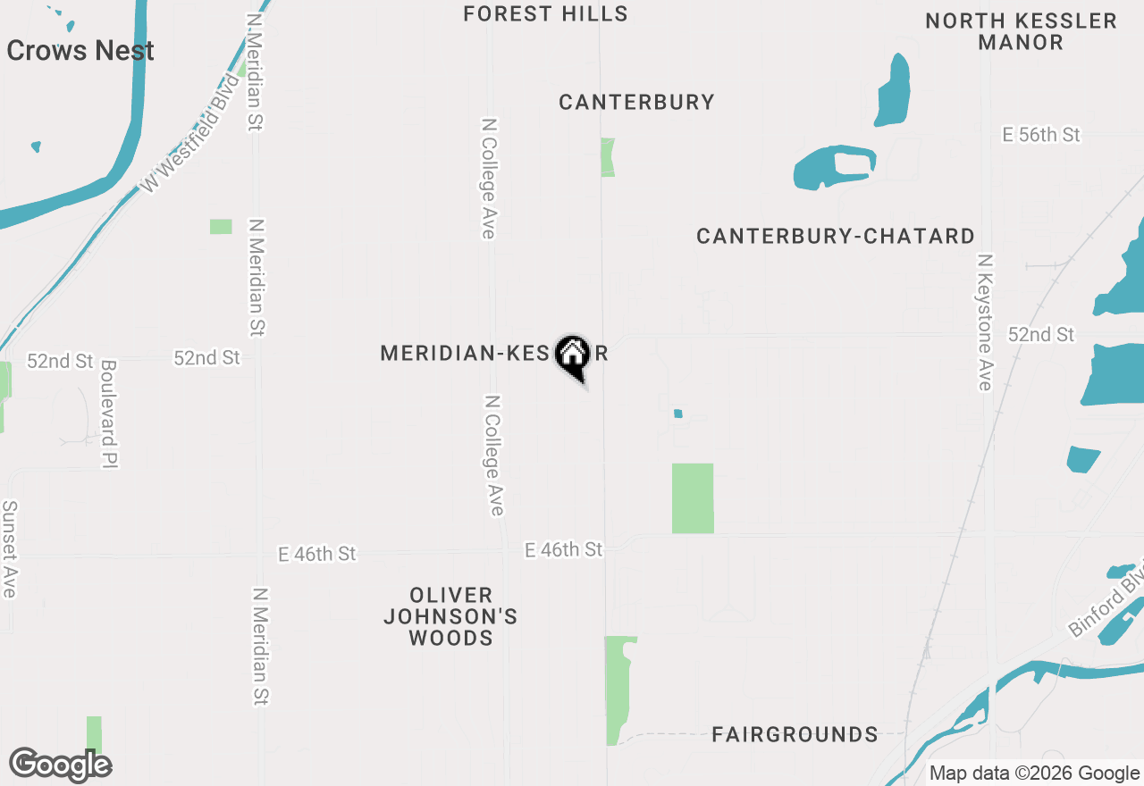Map of 5110 Winthrop Avenue, Indianapolis, IN 46205