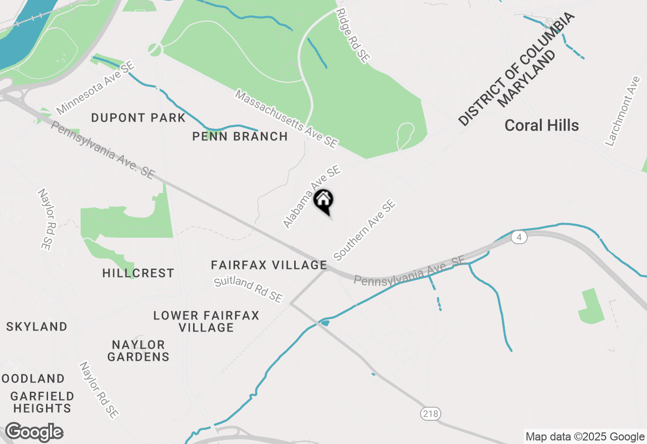 Map of 1618 Fort Davis Place Se, Washington, DC 20020