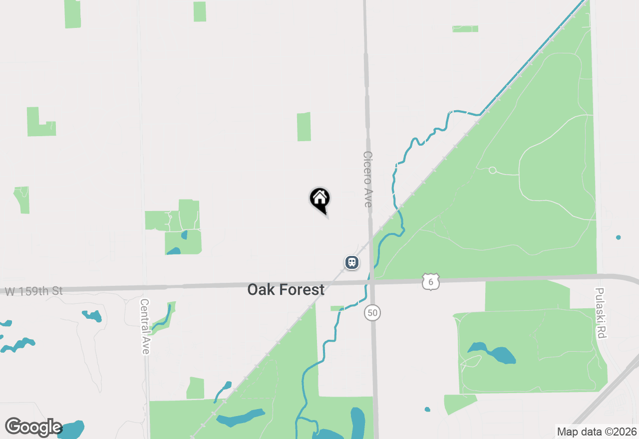 Map of 15639 Lavergne Avenue, Oak Forest, IL 60452