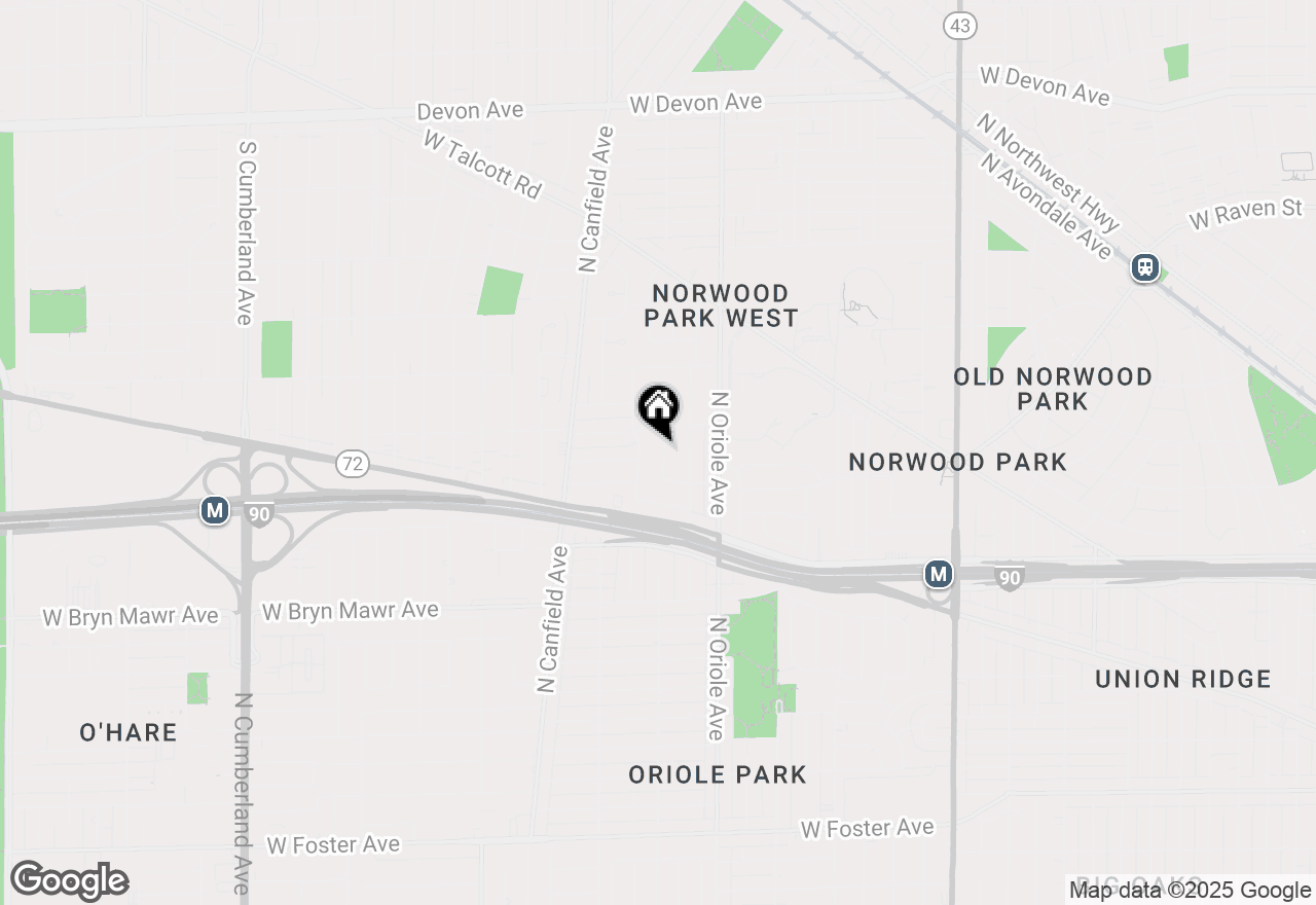 Map of 5832 N Overhill Avenue, Chicago, IL 60631