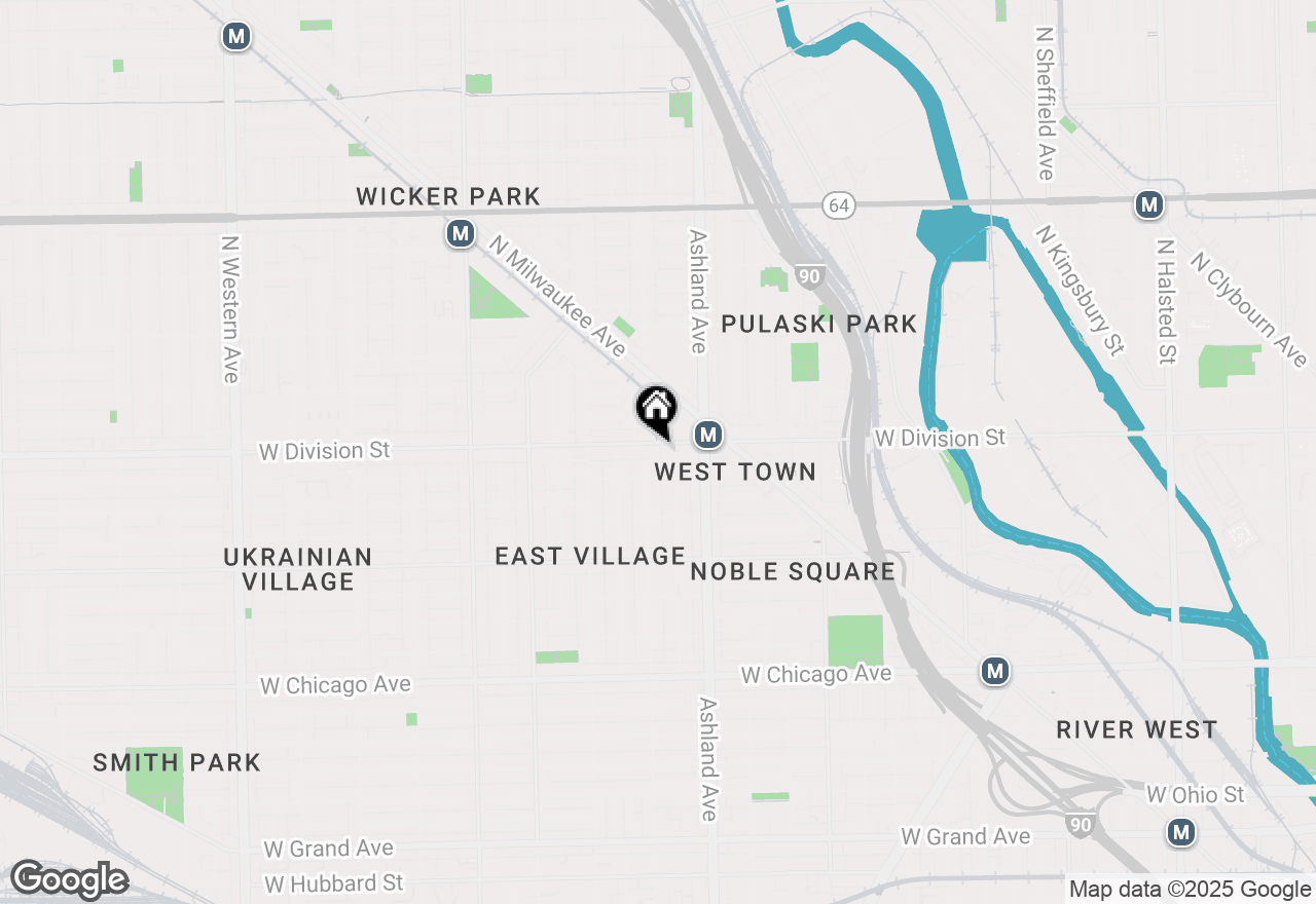 Map of 1653 W Division Street, Chicago, IL 60622