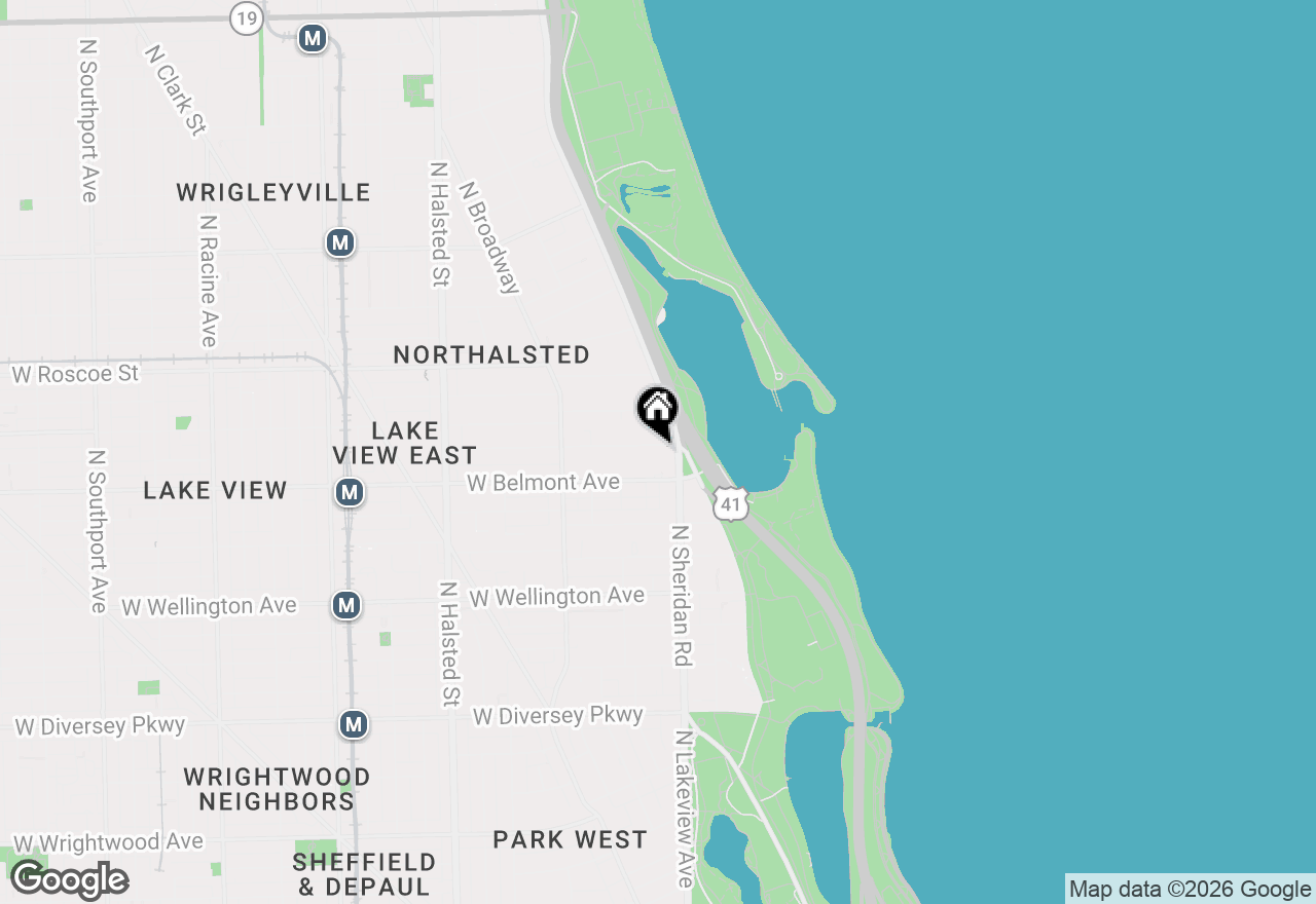 Map of 421 W Melrose Street #21AD, Chicago, IL 60657